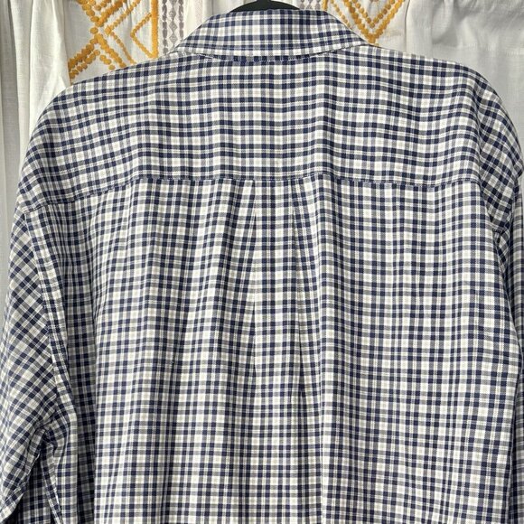 Peter Millar Crown Fleece Button Down Shirt (Sz XL) Cotton Cashmere Blend Plaid - Picture 5 of 7